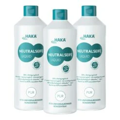 HAKA Neutralseife Liquid PurAllzweckreiniger Für Haushalt Und Auto, 3 X 1 Liter