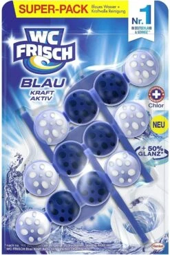 WC FRISCH Kraft Aktiv Blauspüler Chlor 9x150g WC Reiniger Toilettenreiniger -Geschäft Für Haushaltsreinigung 049dd990 e04a 49ec ad58 e62cc2e536c0