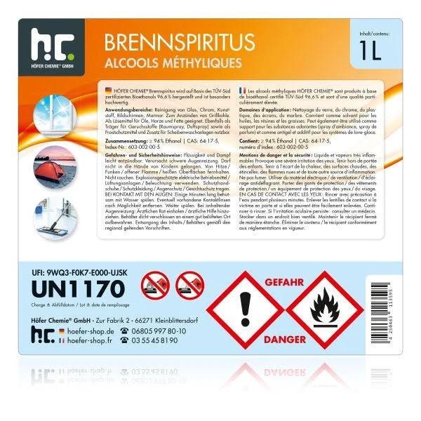 6 X 1 Liter Brennspiritus 94% 7 6 X 1 Liter Brennspiritus 94% – Bild 5