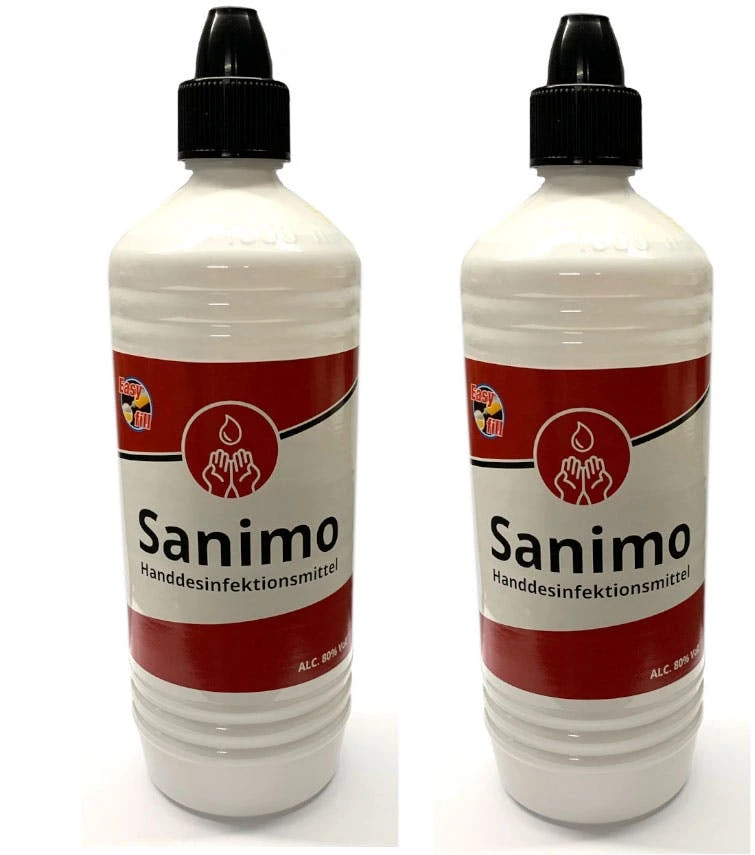 2x 1000ml Sanimo Handdesinfektionsmittel - Anwendungsfertig - Nach Rezept Der WHO Desinfektionsmittel Hände Nachfüllflasche 3 2x 1000ml Sanimo Handdesinfektionsmittel - Anwendungsfertig - Nach Rezept Der WHO Desinfektionsmittel Hände Nachfüllflasche