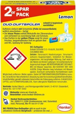 WC FRISCH Duo-Duftspüler Lemon WC-Reiniger WC-Duftstein Nachfüllpack 1x2 Stück 14 WC FRISCH Duo-Duftspüler Lemon WC-Reiniger WC-Duftstein Nachfüllpack 1x2 Stück -Geschäft Für Haushaltsreinigung 33688907 eb51 4b2b a29d 3a907e971efd