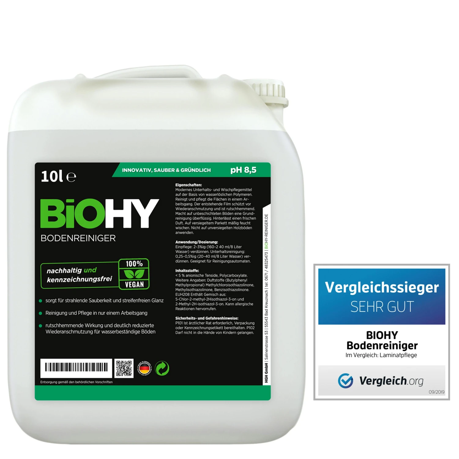 BiOHY Bodenreiniger (24x20l Kanister) | Konzentrat Für Alle Reinigungsgeräte Und Alle Hartböden | Angenehmer Geruch Und Streifenfreie Reinigung 5 BiOHY Bodenreiniger (24x20l Kanister) | Konzentrat Für Alle Reinigungsgeräte Und Alle Hartböden | Angenehmer Geruch Und Streifenfreie Reinigung – Bild 3