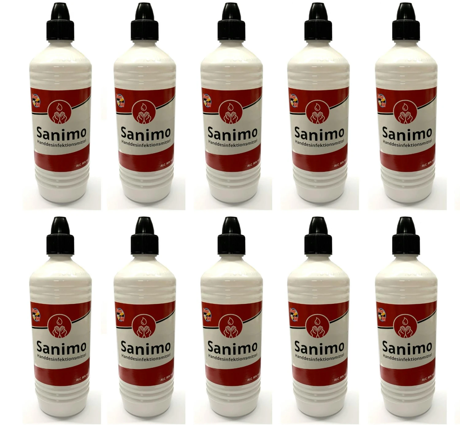 2x 1000ml Sanimo Handdesinfektionsmittel - Anwendungsfertig - Nach Rezept Der WHO Desinfektionsmittel Hände Nachfüllflasche 4 2x 1000ml Sanimo Handdesinfektionsmittel - Anwendungsfertig - Nach Rezept Der WHO Desinfektionsmittel Hände Nachfüllflasche – Bild 2