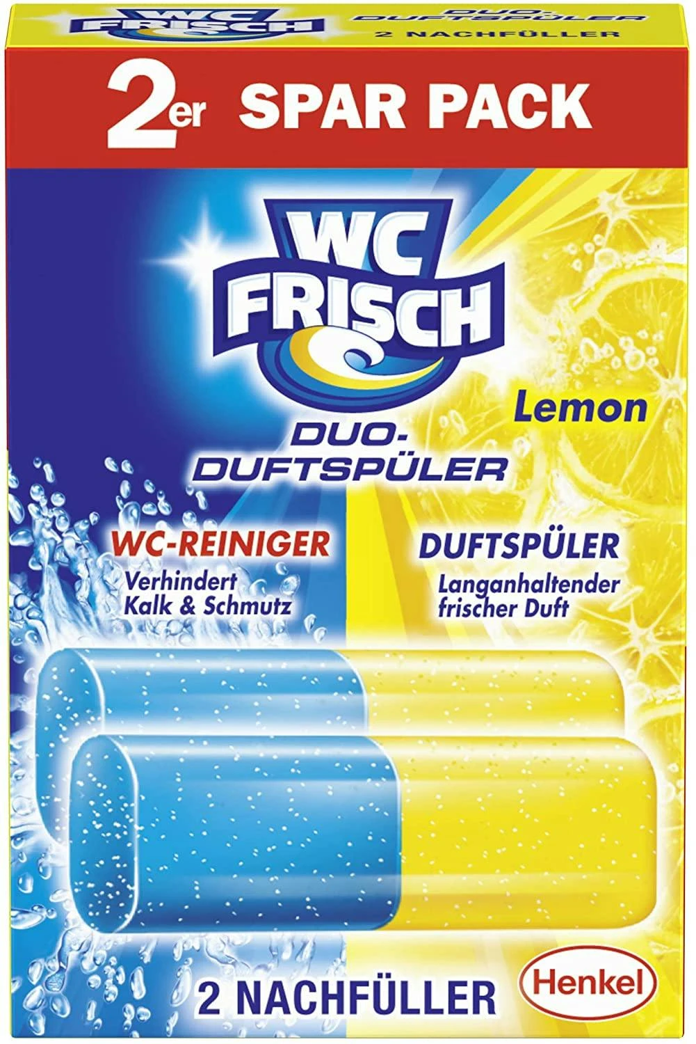 WC FRISCH Duo-Duftspüler Lemon WC Reiniger & WC-Duftstein 1 Stück Badreiniger 4 WC FRISCH Duo-Duftspüler Lemon WC Reiniger & WC-Duftstein 1 Stück Badreiniger – Bild 2