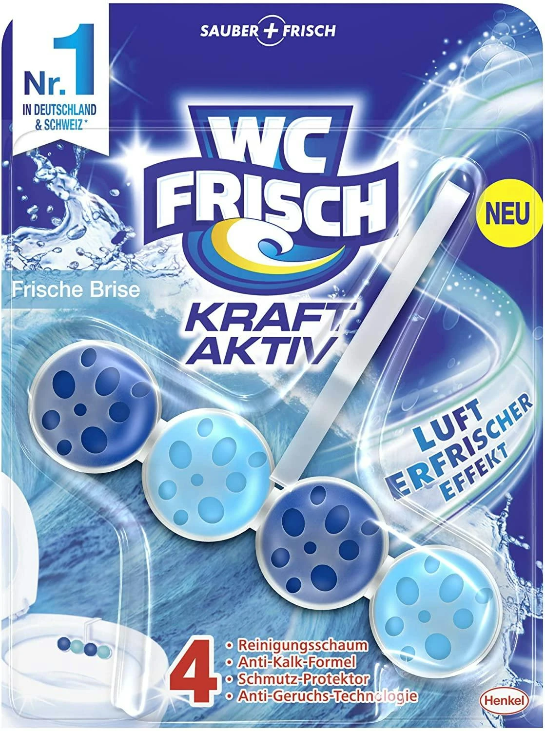 WC-Frisch Kraft Aktiv Duftspüler Frische Brise 10x50g WC-Reiniger Reinigung 8 WC-Frisch Kraft Aktiv Duftspüler Frische Brise 10x50g WC-Reiniger Reinigung – Bild 6