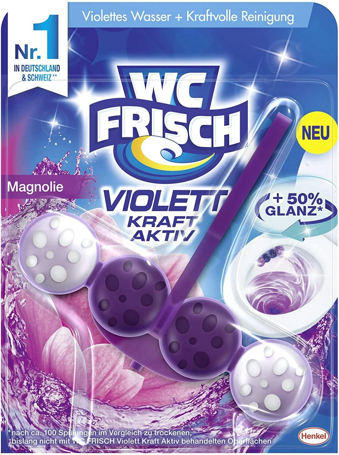 WC FRISCH Kraft Aktiv Violettspüler Magnolie 5x50g WC Reiniger Reinigung 5 WC FRISCH Kraft Aktiv Violettspüler Magnolie 5x50g WC Reiniger Reinigung – Bild 3