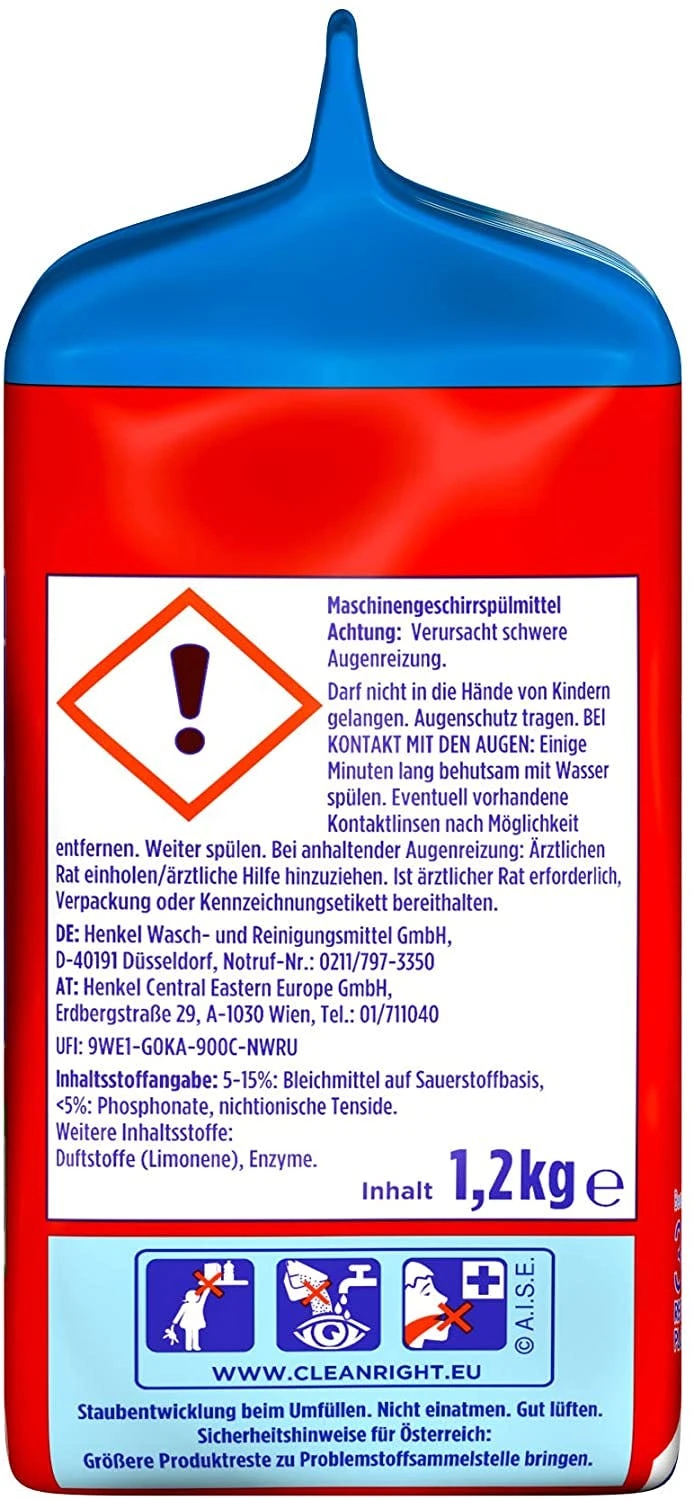 Somat Classic Pulver Geschirrspülmittel 1200 G Für 60 Reinigungen Reiniger 9 Somat Classic Pulver Geschirrspülmittel 1200 G Für 60 Reinigungen Reiniger – Bild 7