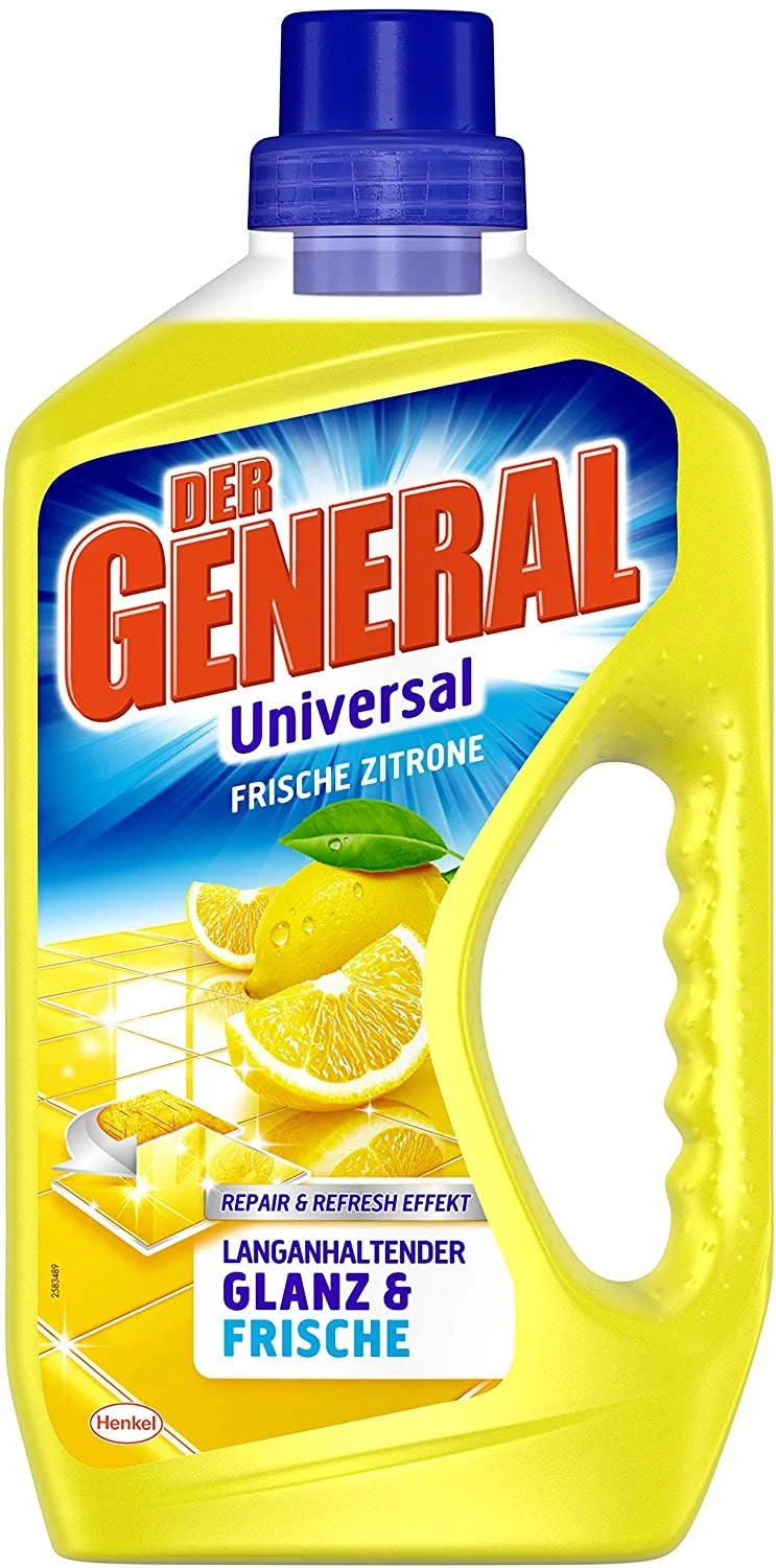 Der General Universal Frische Zitrone Allzweckreiniger 4x750 Ml Reinigungsmittel 8 Der General Universal Frische Zitrone Allzweckreiniger 4x750 Ml Reinigungsmittel – Bild 6