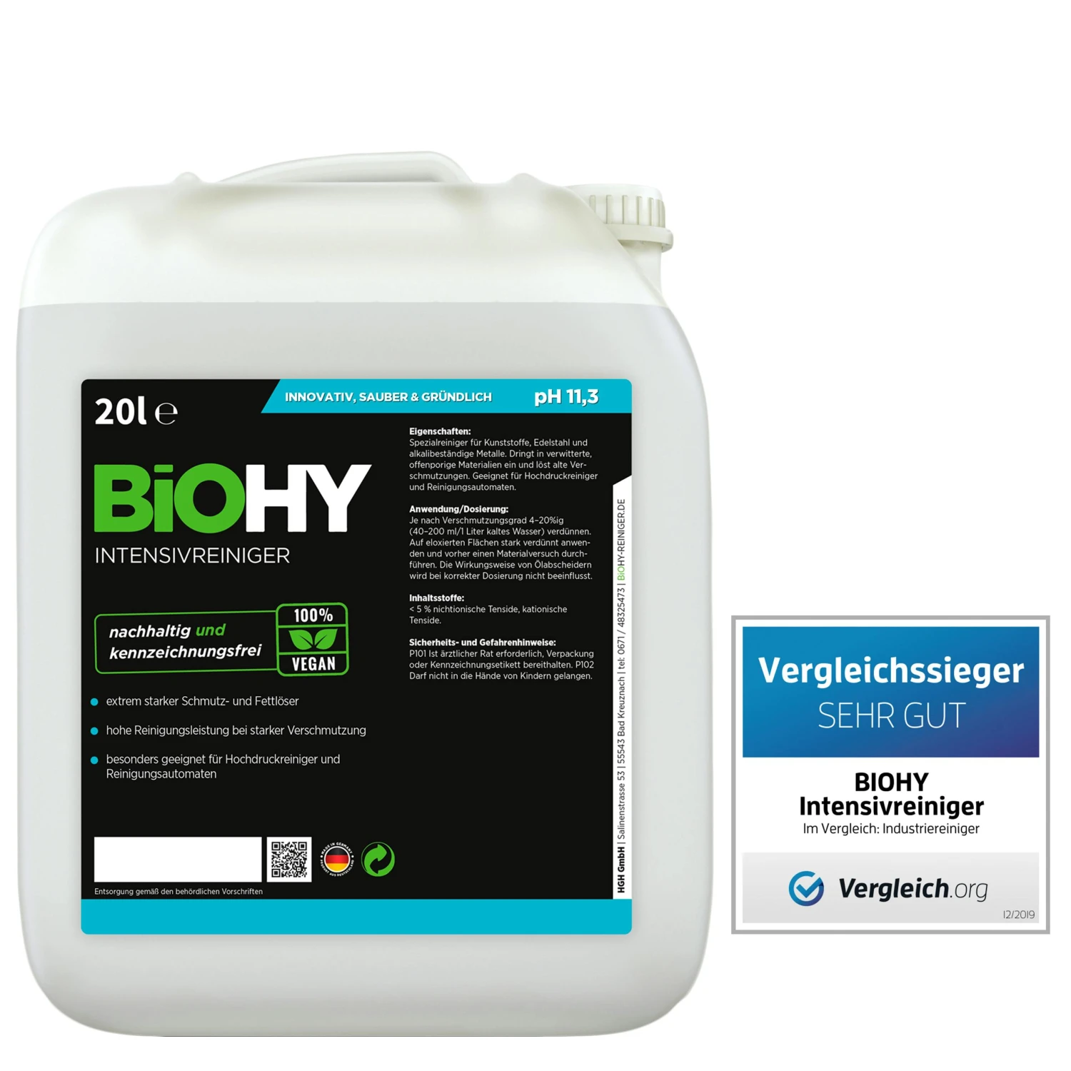 BiOHY Intensivreiniger Universal (480x1l Flasche) | Hochleistungs-INDUSTRIEREINIGER | Grundreiniger Ideal Für Hochdruckreiniger, Schaumarm 8 BiOHY Intensivreiniger Universal (480x1l Flasche) | Hochleistungs-INDUSTRIEREINIGER | Grundreiniger Ideal Für Hochdruckreiniger, Schaumarm – Bild 6