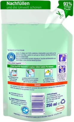 Sidolin Pro Nature PH-neutraler Glasreiniger Reinigung 250 Ml Nachfüllpack -Geschäft Für Haushaltsreinigung 7d52a90d f957 431f a24e f710e5ce8a6f 1
