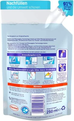 Sidolin Cristal Glasreiniger Glas Reiniger Fensterreiniger 250ml Nachfüller -Geschäft Für Haushaltsreinigung 80ded3a9 4605 4d32 918b 19078724680c