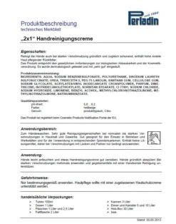 Perladin 2x1 HandreinigungsCreme 1L Handreinigung Mit Dosierpumpe Handseife 1 Liter Werkstatt Handwerk -Geschäft Für Haushaltsreinigung 87386b2a a063 45ce a7fe 8478b9615346