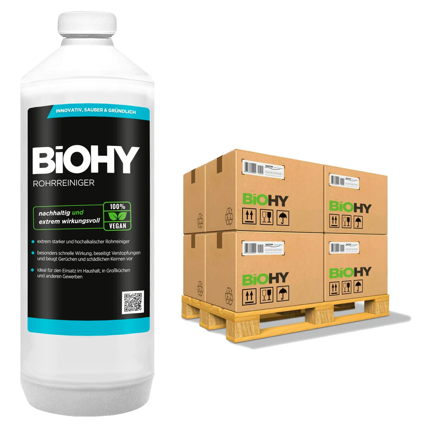 BiOHY Rohrreiniger (1l Flasche) | EXTRA STARK | Flüssiger, Hochkonzentrierter Abflussreiniger | Geruchsneutral | Für Alle Verstopfungen 6 BiOHY Rohrreiniger (1l Flasche) | EXTRA STARK | Flüssiger, Hochkonzentrierter Abflussreiniger | Geruchsneutral | Für Alle Verstopfungen – Bild 4