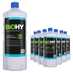BiOHY Allzweckreiniger Konzentrat (12x1l Flasche) | Schonender Profi - Universalreiniger Für Haushalt Und Auto | Vollständig Biologisch Abbaubar -Geschäft Für Haushaltsreinigung bb09b54e 2033 45e8 b532 58cdddae6472 1