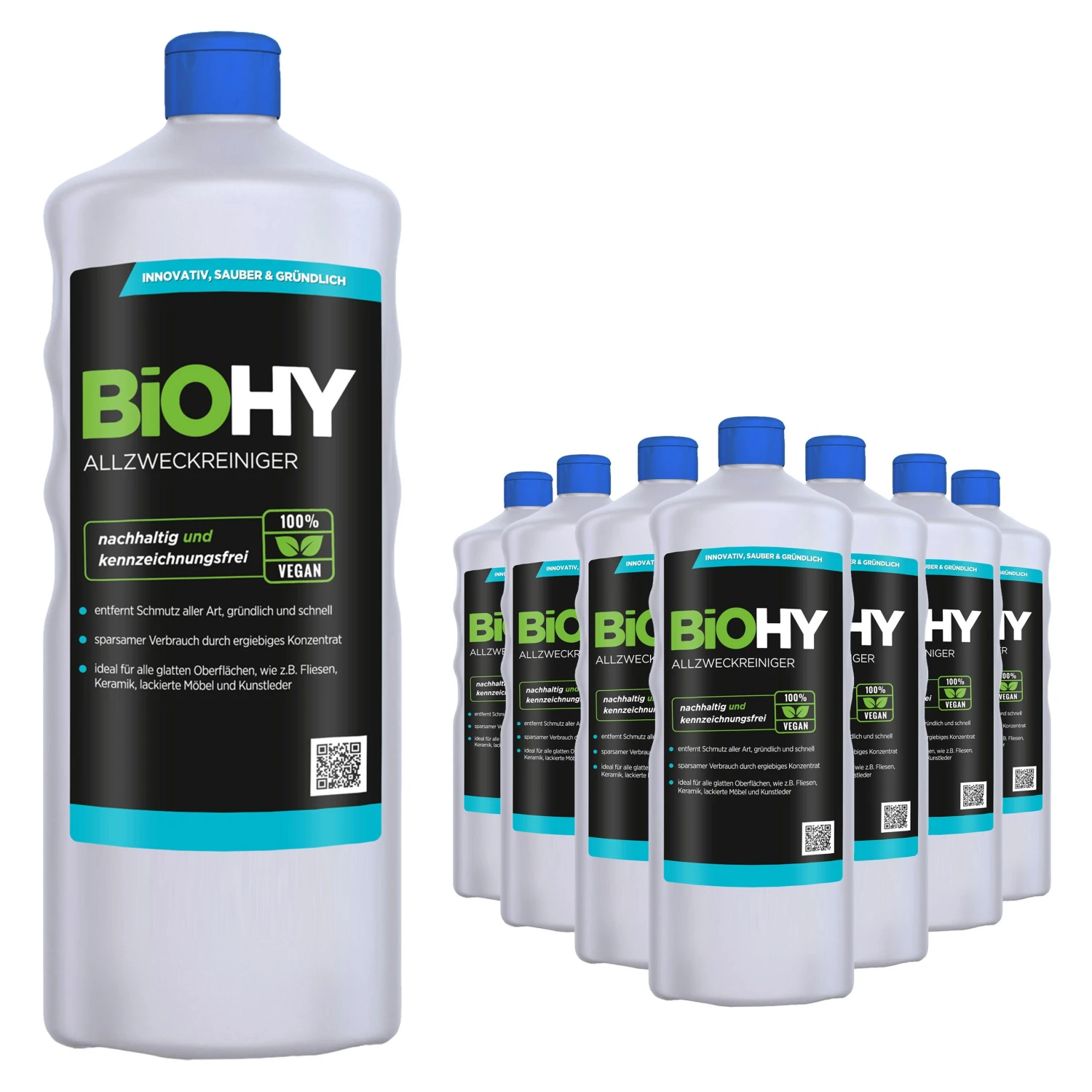 BiOHY Allzweckreiniger Konzentrat (9x1l Flasche) | Schonender Profi - Universalreiniger Für Haushalt Und Auto | Vollständig Biologisch Abbaubar 3 BiOHY Allzweckreiniger Konzentrat (9x1l Flasche) | Schonender Profi - Universalreiniger Für Haushalt Und Auto | Vollständig Biologisch Abbaubar