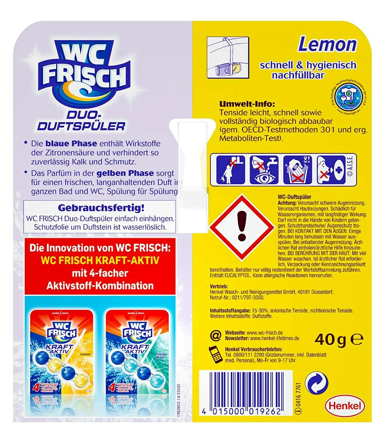 WC FRISCH Duo-Duftspüler Lemon WC Reiniger & WC-Duftstein 1 Stück Badreiniger 8 WC FRISCH Duo-Duftspüler Lemon WC Reiniger & WC-Duftstein 1 Stück Badreiniger – Bild 6