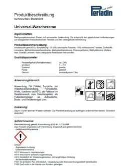 Perladin Premium WaschCreme Konzentrat 1L Eimer Universalreiniger Werkstatt Reiniger Hobby Haushalt -Geschäft Für Haushaltsreinigung c57495f0 d058 43a2 beb6 9dd2dee7259a
