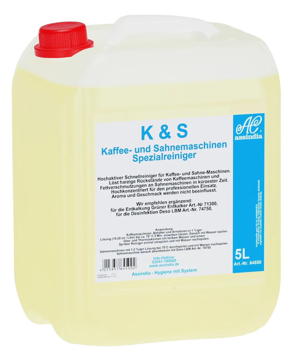 K&S Kaffee- & Sahnem.-Rein. Flüssig 5L 3 K&S Kaffee- & Sahnem.-Rein. Flüssig 5L