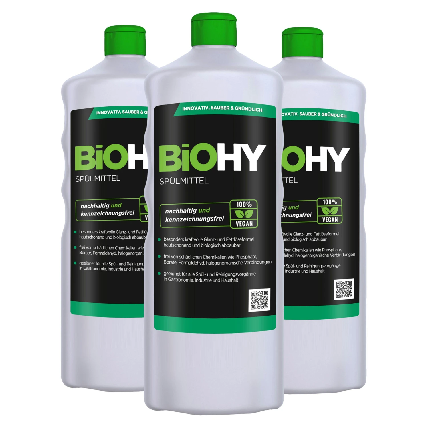 BiOHY Spülmittel (12x1l Flasche) | Frei Von Schädlichen Chemikalien & Biologisch Abbaubar | Glanz- & Fettlöseformel 4 BiOHY Spülmittel (12x1l Flasche) | Frei Von Schädlichen Chemikalien & Biologisch Abbaubar | Glanz- & Fettlöseformel – Bild 2