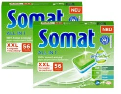 Somat All In 1 Pro Nature Spülmaschinen Tabs 6x56 Tabs Spülmittel Spülen -Geschäft Für Haushaltsreinigung f013cde5 32f2 40de 93e7 40cf751692ea 2