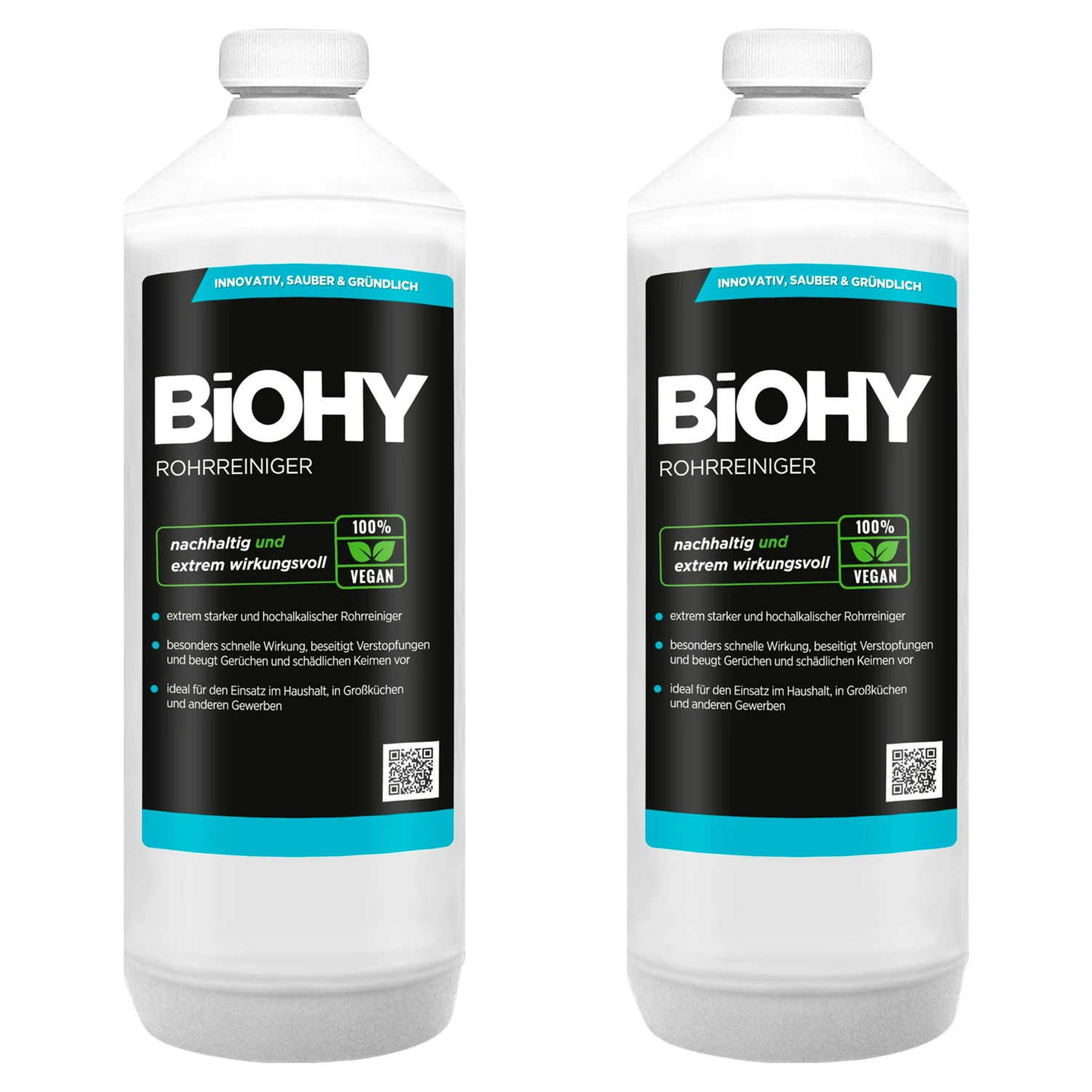 BiOHY Rohrreiniger (480x1l Flasche) | EXTRA STARK | Flüssiger, Hochkonzentrierter Abflussreiniger | Geruchsneutral | Für Alle Verstopfungen 5 BiOHY Rohrreiniger (480x1l Flasche) | EXTRA STARK | Flüssiger, Hochkonzentrierter Abflussreiniger | Geruchsneutral | Für Alle Verstopfungen – Bild 3