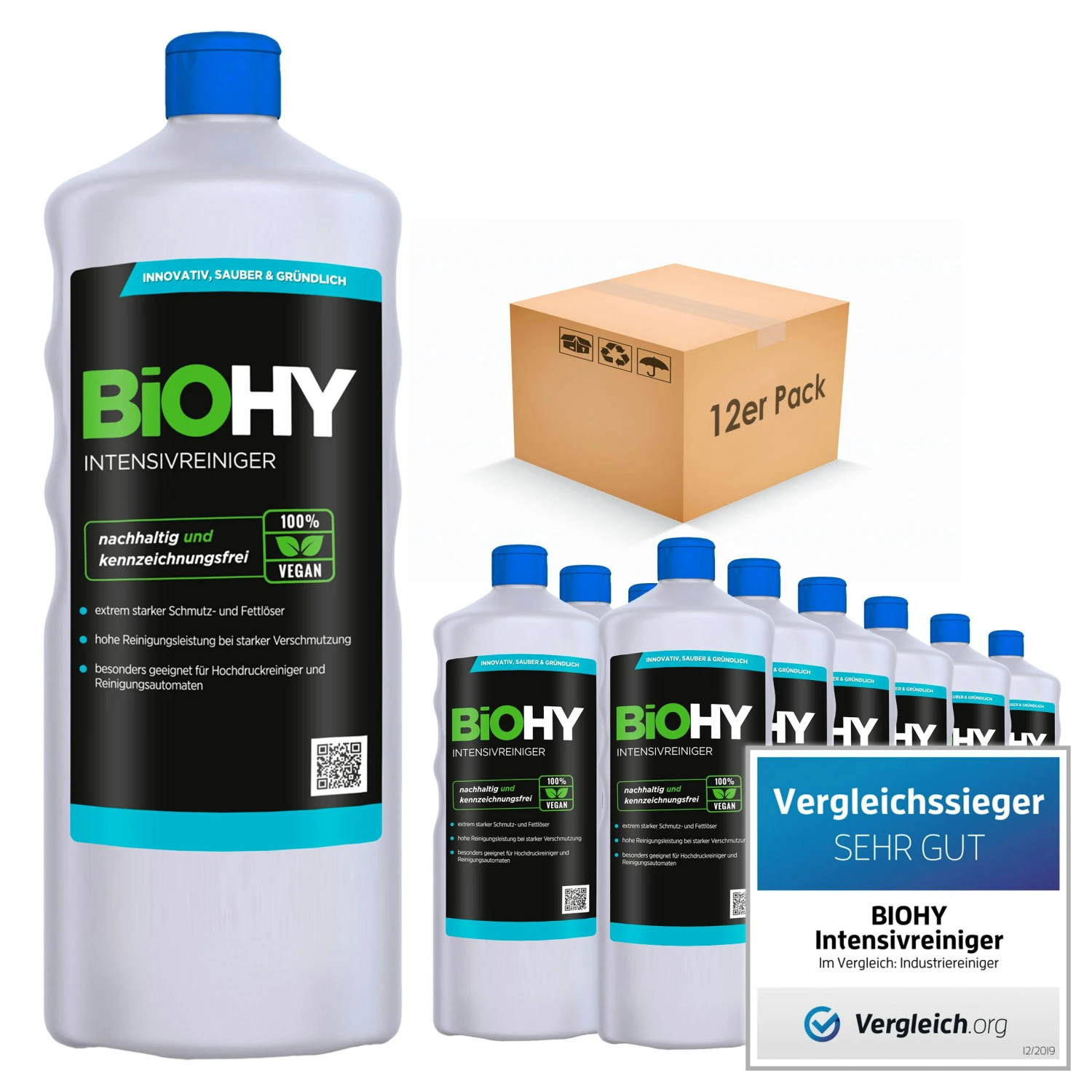 BiOHY Intensivreiniger Universal (6x1l Flasche) | Hochleistungs-INDUSTRIEREINIGER | Grundreiniger Ideal Für Hochdruckreiniger, Schaumarm 6 BiOHY Intensivreiniger Universal (6x1l Flasche) | Hochleistungs-INDUSTRIEREINIGER | Grundreiniger Ideal Für Hochdruckreiniger, Schaumarm – Bild 4